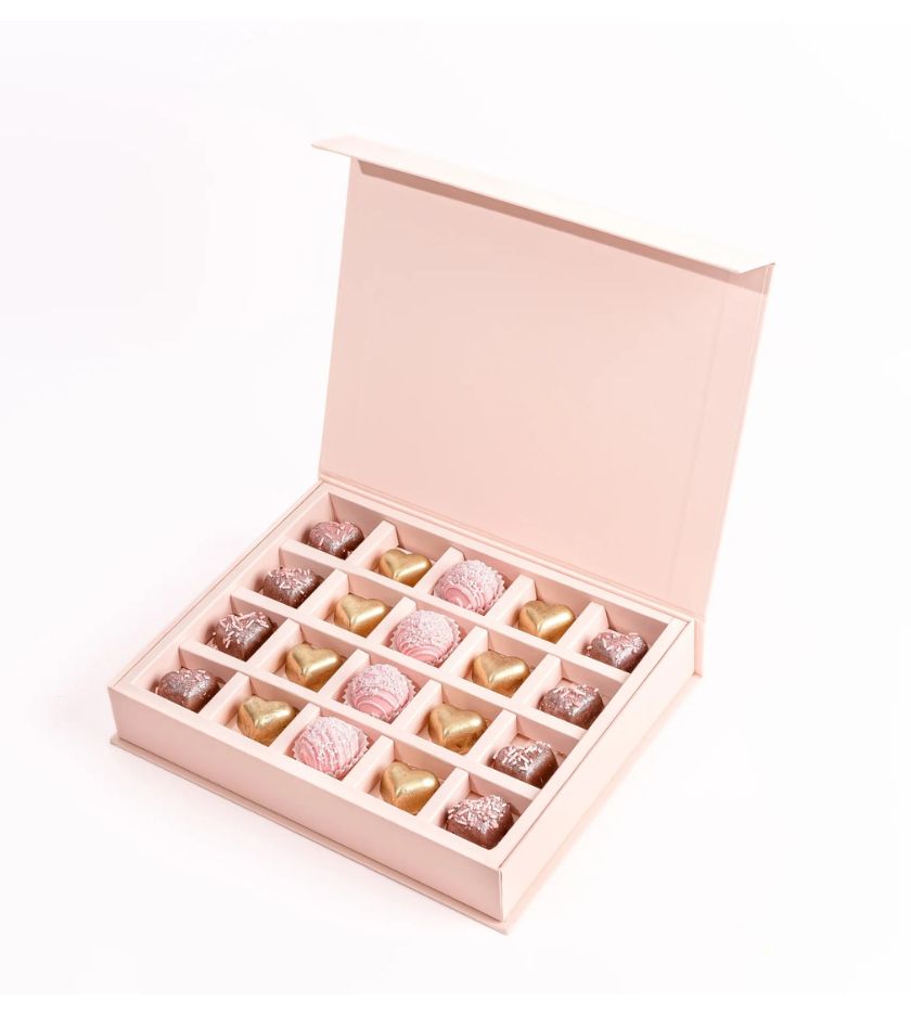 Blush Gold Hearts and Truffles 20pcs Chocolate Gift Box by NJD