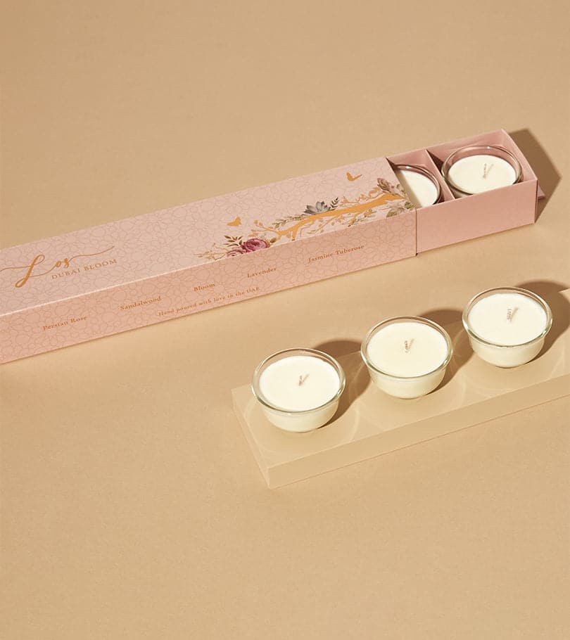 Dubai Bloom Set of Candles (5pcs) by Light of Sakina