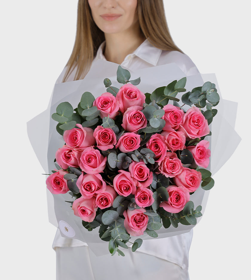 24 Pink Roses