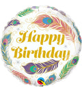 Birthday Peacock Feathers Foil Balloon