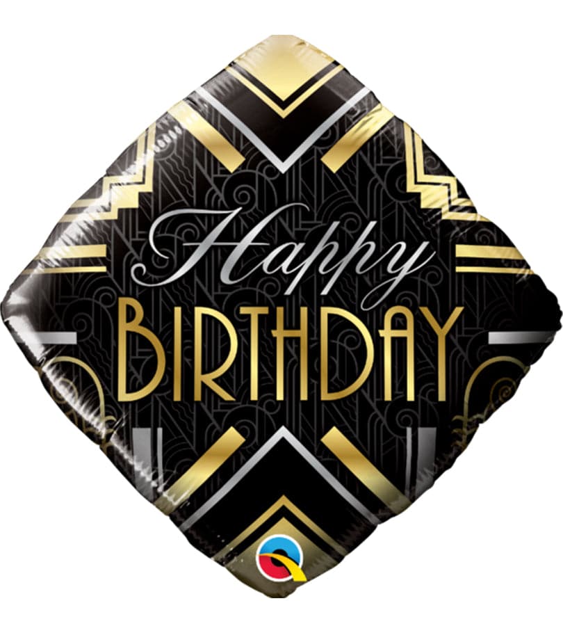 Happy Birthday Art Diamond Foil Balloon