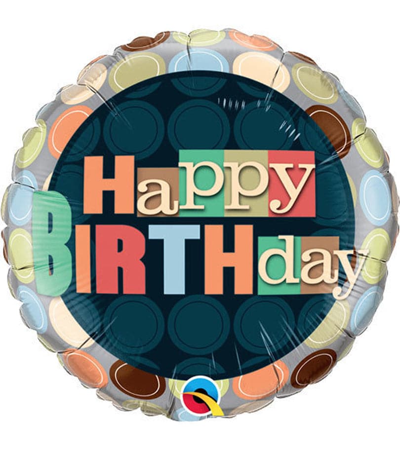 Happy Birthday Foil Balloon Cut Letters