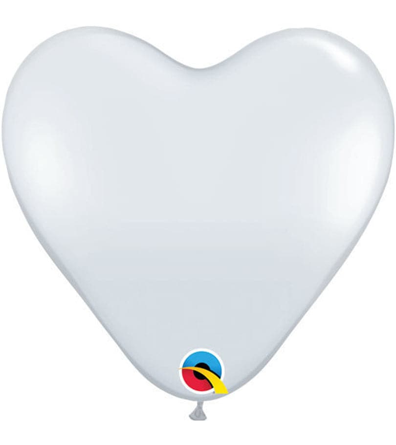 Heart Rubber White Balloon