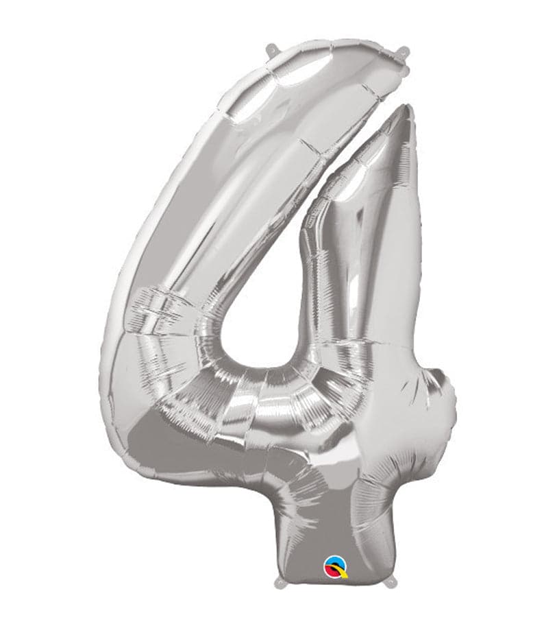 Super Shape Number 4 Foil Balloon