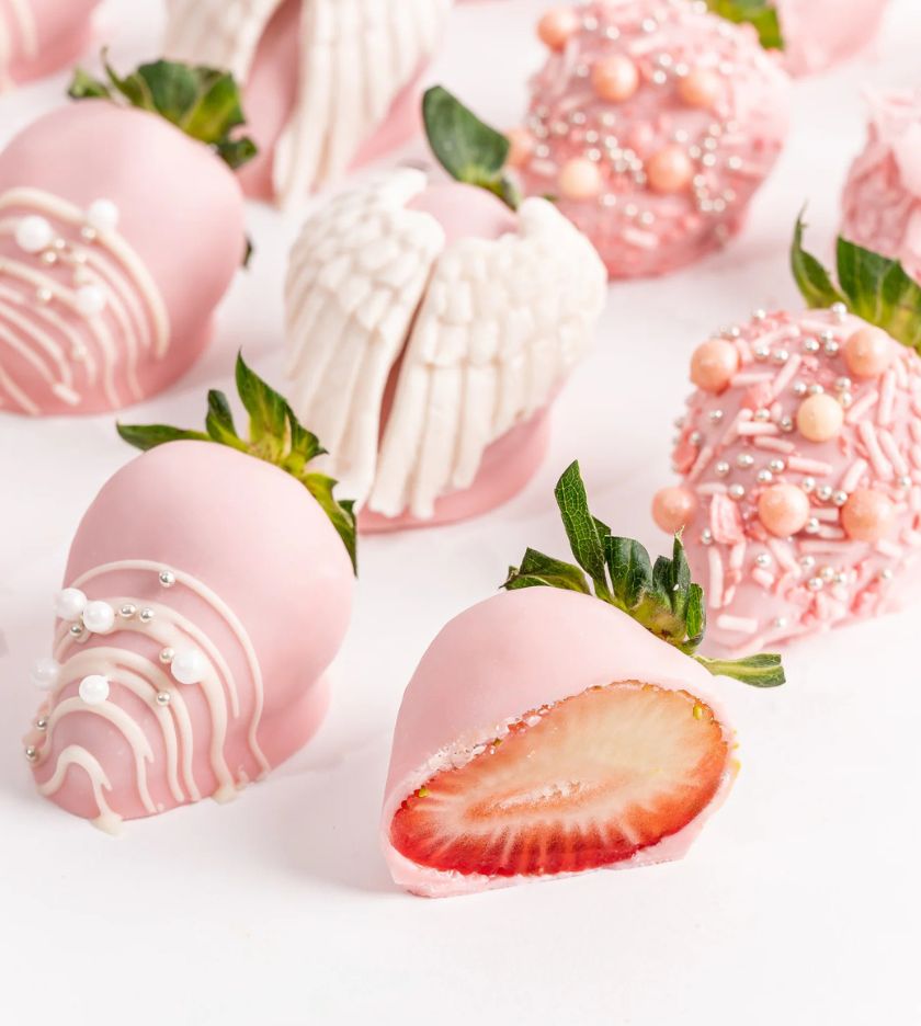 Angel Wings Strawberry Chocolates 16pcs Gift Box by NJD