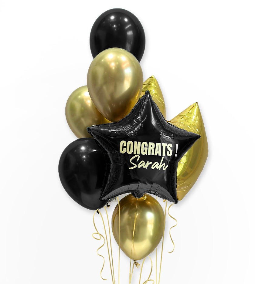 Custom Congratulations Name Balloon Bouquet