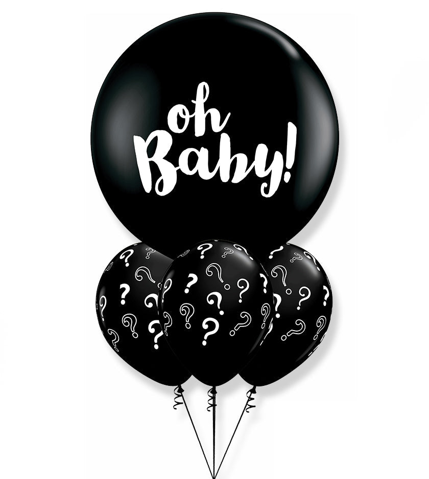 Gender Reveal Giant Question Mark Balloon Bouquet