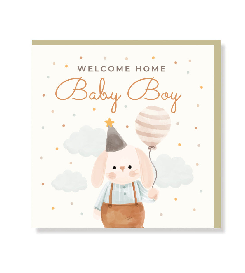 Welcome Home Baby Boy Premium Card