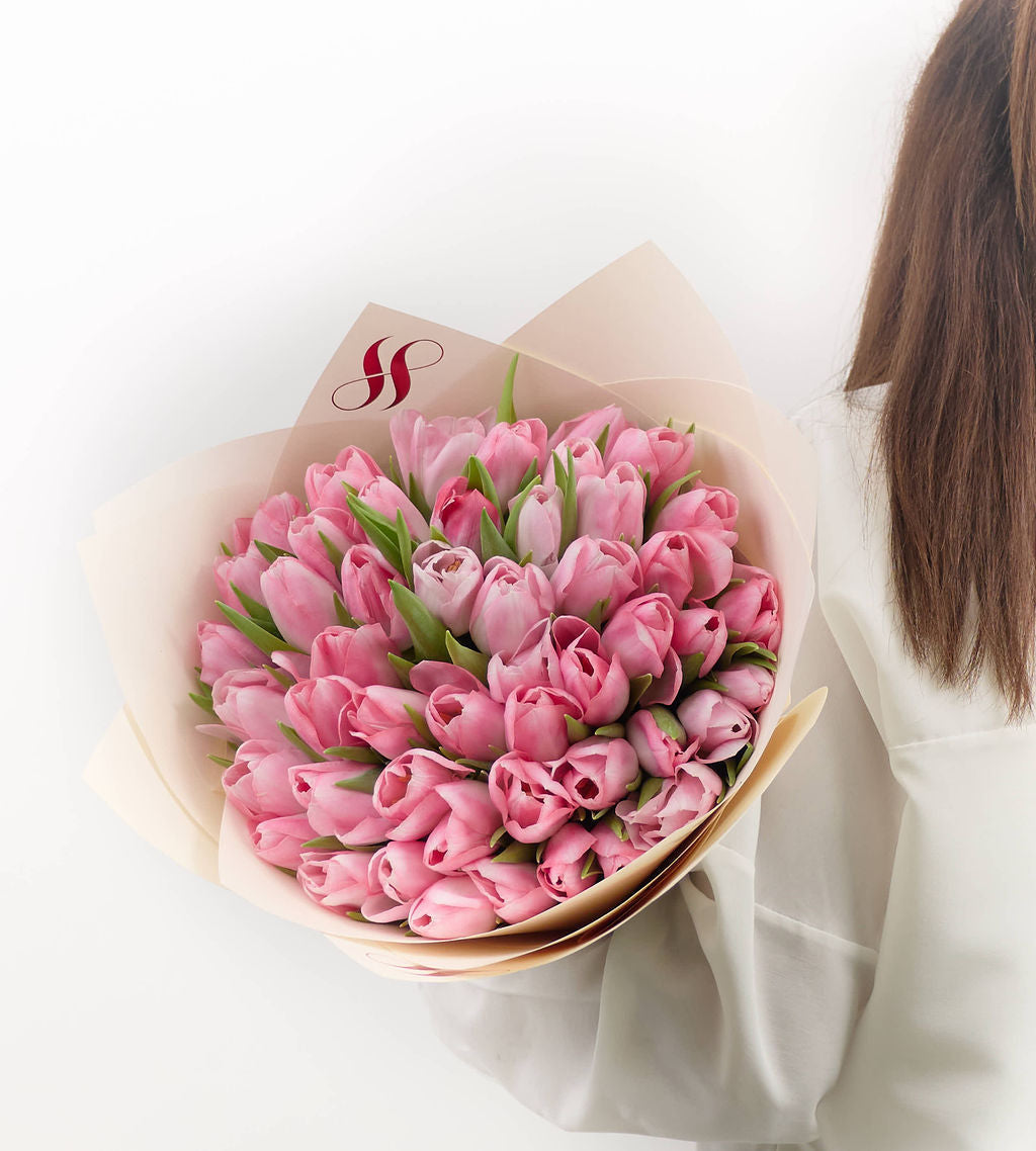 50 Pink Tulips
